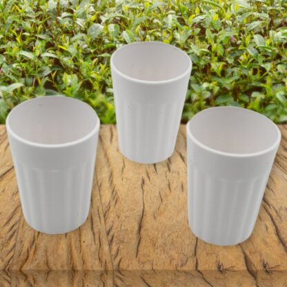 5719 Small Plastic Coffee / Tea Cups Reusable Plastic Cup Mug Lightweight Microwavable Dishwasher Safe Unbreakable Camping Coffee Mugs for Tea Milk Water Juice Tea (3 Pcs Set) - Image 5