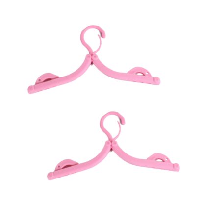 12841 VIRGIN FOLDING TRAVEL HANGERS, PORTABLE FOLDING CLOTHES HANGERS FOR SCARVES SUITS TROUSERS PANTS SHIRTS SOCKS UNDERWEAR TRAVEL HOME FOLDABLE CLOTHES DRYING RACK (2 Pc Set) - Image 4