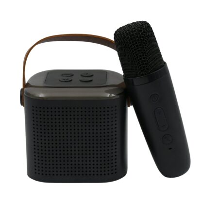 Wireless Speaker Microphone Set, RGB Light Support Memory Card PortableKaraoke Machine Perfect  for Travel TV - Image 4