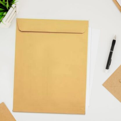 8784 Kraft Envelopes, 16 x 14.5 Inch, Brown Envelopes, Envelopes, Card Envelopes, Kraft Paper Envelopes, Invitation Envelopes, Postcard Envelopes, Quick Self Seal, Stationery For General, Office (1 Pc ) - Image 3