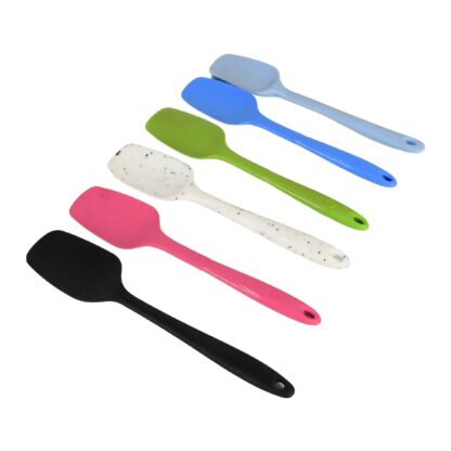 Multipurpose Silicone Spoon, Silicone Basting Spoon Non-Stick Kitchen Utensils Household Gadgets Heat-Resistant Non Stick Spoons Kitchen Cookware Items For Cooking and Baking (6 Pcs Set) - Image 11