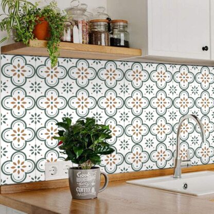 Peel and Stick Floor Tiles Kitchen / Bathroom Backsplash Sticker Detachable Waterproof DIY Tile Stickers for Wall Decoration Tiles Home Decoration (8x8 Inch / 10 Pcs Set) - Image 13