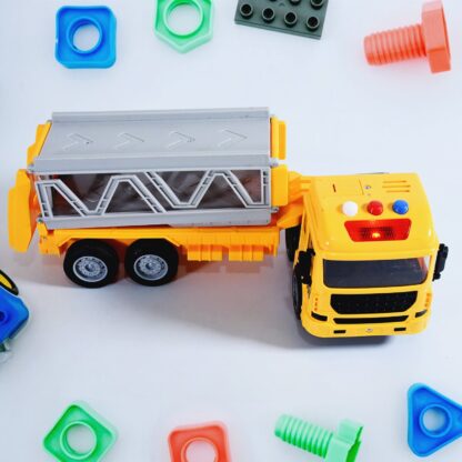 Realistic Long-Haul Toy Vehicle Transport Playset with Lights and Sound - Image 5