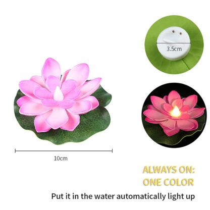 6556 Water Floating Smokeless Candles & Lotus Flowers Sensor Led TeaLight for Outdoor and Indoor Decoration - Pack of 6 Candle Candle (Pack of 6) - Image 4