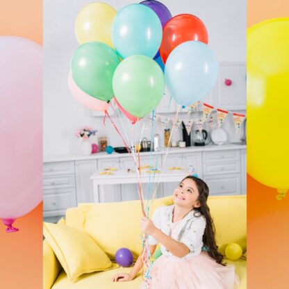 Big Size Balloons Kinds of Rainbow Party Latex Balloons for Birthday / Anniversary / Valentine's / Wedding / Engagement Party Decoration Multicolor (3 Pcs Set - Image 6