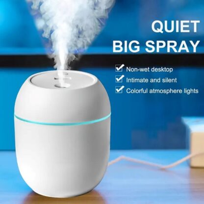 6785 Portable Lighting Mini Humidifier, USB Personal Desktop Air Humidifier for Baby Bedroom Travel Office Home with Light, Cool Mist Humidifier, Essential Oil Diffusers, Cool Mist Humidifiers (250 ML) - Image 7