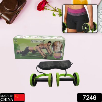 7246 Professional Fitness Imported Ab Builder Ab Care Xtreme Fitness  Resistance Exerciser Resistance Tube Ab Slimmer Rope Exerciser Body Building Home Gym Trainer for Both Men & Women (1 Pc) - Image 2