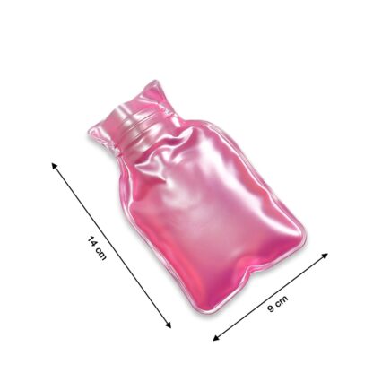 6533 Simple Pink small Hot Water Bag with Cover for Pain Relief, Neck, Shoulder Pain and Hand, Feet Warmer, Menstrual Cramps. - Image 5