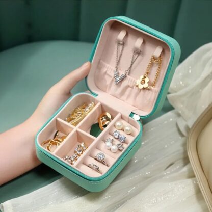 Mini PU Leather jewellery Box for Travel & Storage - Image 6