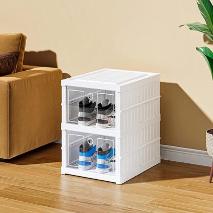 Stackable Multifunctional Storage, for Clothes Foldable Drawer Shelf Basket Utility Cart Rack Storage Organizer Cart for Kitchen, Pantry Closet, Bedroom, Bathroom, Laundry (2, 3, 4, 5, 6 / Layer 1 Pc) - Image 33