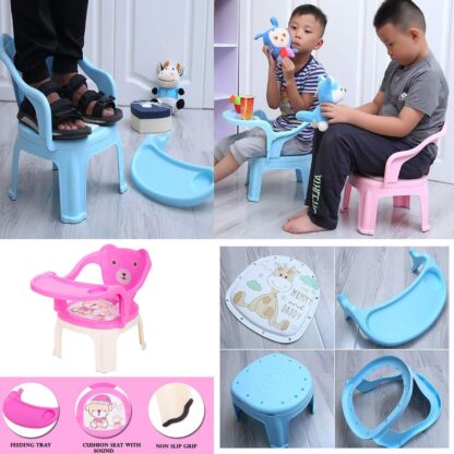 3183 Baby Chair, with Tray Strong and Durable Plastic Chair for Kids/Plastic School Study Chair/Feeding Chair for Kids, Portable High Chair for Kids - Image 5