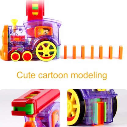 Play Game Transparent Funny Train Engine with Blocks Set 60 Blocks Toy with Music and Lights Automatic Blocks Toy Train Set for Kids ( Batteries not included) - Image 5