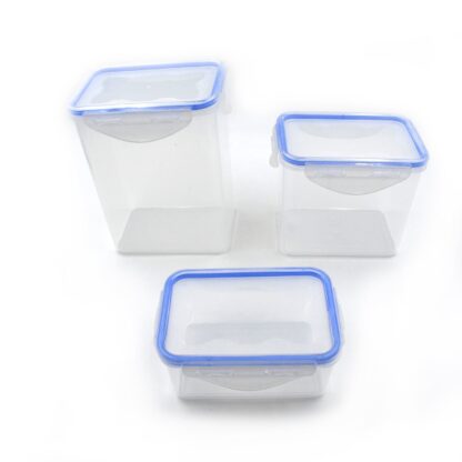 5496  Kitchen Storage Container Set with Food Grade Plastic and Air Seal Lock Lid for Storage of Grocery, Spices, Dry fruits Use For Home, Office, Restaurant, Canteens (3 Piece Set) - Image 4