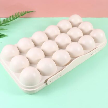 5727 18 Grid Egg Holder Storage, Shock-Proof Egg Container with Buckle, Egg Carrier, Egg Tray, Egg Shelter, Effective Full Seal, Egg House use for Fridge, Camping, Kitchen - Image 7