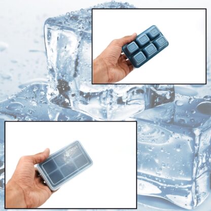 4741 6 Grid Silicone Ice Tray used in all kinds of places like household kitchens for making ice from water and various things and all. - Image 5