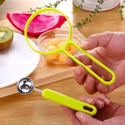 8154 2 in 1 Kitchen Tool - Soft Fruit Peeler and Baller - Avocado, Papaya, Watermelon, Honey Dew - Kitchen Gadget Tool (1 Pc) - Image 3