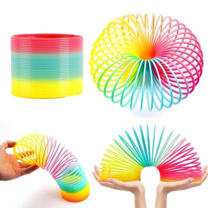 Rainbow Spring, Rainbow Spring Toys, Slinky, Slinky Spring Toy, Toy for Kids, for Kids Adults of All Age Group, for Birthdays, Compact and Portable Easy to Carry (1 Pc) - Image 3