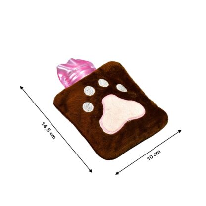 6518 Paw Print small Hot Water Bag with Cover for Pain Relief, Neck, Shoulder Pain and Hand, Feet Warmer, Menstrual Cramps. - Image 4