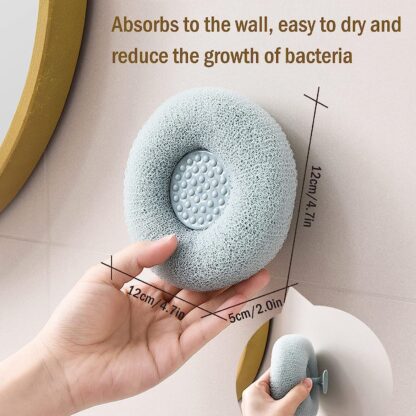 12626 Super Soft Bath Sponge Flower Suction Cup Bath Sponges for Shower Women Men Foam Loofah Sponge Exfoliating Bath Sponge Body Washer Reusable loofah Massage Bath (1 pc) - Image 7