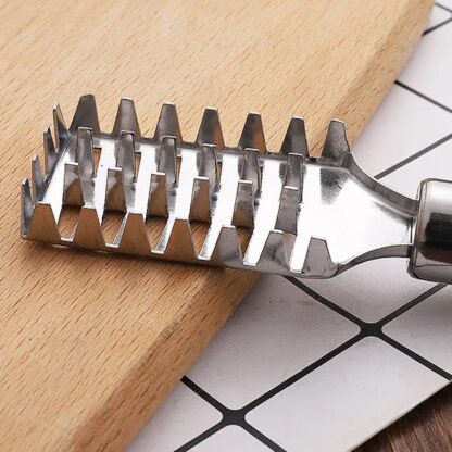 2194 Fish Scale Remover Scraper Stainless Steel Fish Cutting Tools Sawtooth Easily Remove Fish Scales-Cleaning Brush Scraper Kitchen Tool- - Image 3