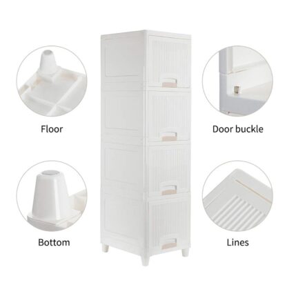 Multipurpose Storage Cabinet, Storage Solutions plastic drawers || Multi Layer Wardrobe Storage Drawers || Foldable Multipurpose Drawer Units For Kitchen, Bathroom, Bedroom, Cloth (4, 3, 2 Layer) - Image 13