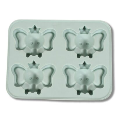 8160 Silicone Cartoon Shape 4 Grid Ice Cube Tray Ice Cube Molds Trays Small Cubes Tray For Fridge, Flexible Silicon Ice Tray (1 pc) - Image 3