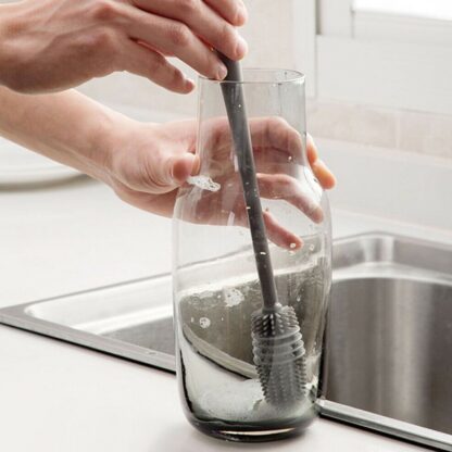 Multi-purpose bottle brush for kitchen use