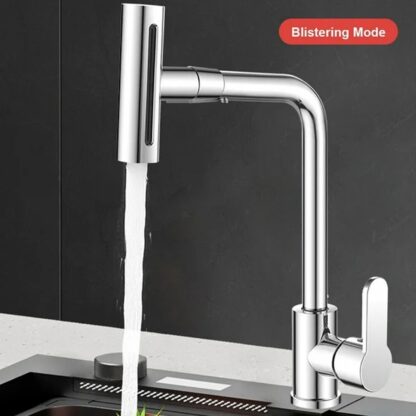 7575 Multifunction Shower Waterfall Kitchen Faucet, 360° Rotation Waterfall Kitchen Faucet, Touch Kitchen Faucet, Faucet Extender for Kitchen Sink, Swivel Waterfall Kitchen Faucet for Washing Vegetable Fruit (4 In 1 ) - Image 6