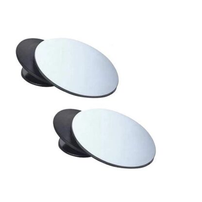 1512 Blind Spot Round Wide Angle Adjustable Convex Rear View Mirror - Pack of 2 - Image 4