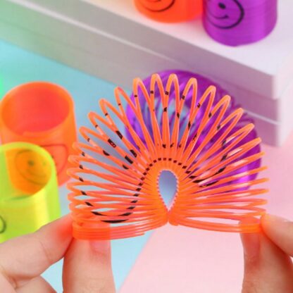 17745 Multicolor Magic Smiley Spring, Spring Toys, Slinky, Slinky Spring Toy, Toy for Kids for Birthdays, Compact and Portable Easy to Carry (12 Pcs Set) - Image 7