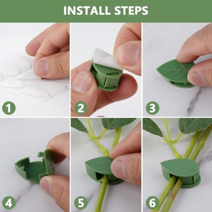 7348 Plant Climbing Wall Fixture Clip Self-Adhesive Hook Vines Traction Invisible Stand Green Plant Clip Garden Wall Clip Plant Support Binding Clip Plants for Indoor Outdoor Decoration (10 Pcs Set) - Image 7