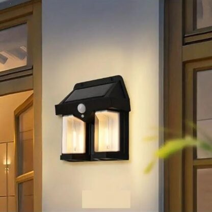 12585 Outdoor Solar Wall Lamp Outdoor Waterproof High Quality Lamp Induction Garden Lamp Garden Villa Night Lamp Double Lamp Light (1 Pc) - Image 6