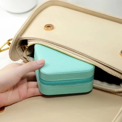 Mini PU Leather jewellery Box for Travel & Storage - Image 8