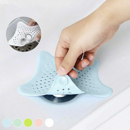 0830  Star Shape Suction Cup Kitchen Bathroom Sink Drain Strainer Hair Stopper Filter, Star Shaped Sink Filter Bathroom Hair Catcher, Drain Strainers Cover Trap Basin(Mix Color 1 Pc) - Image 5