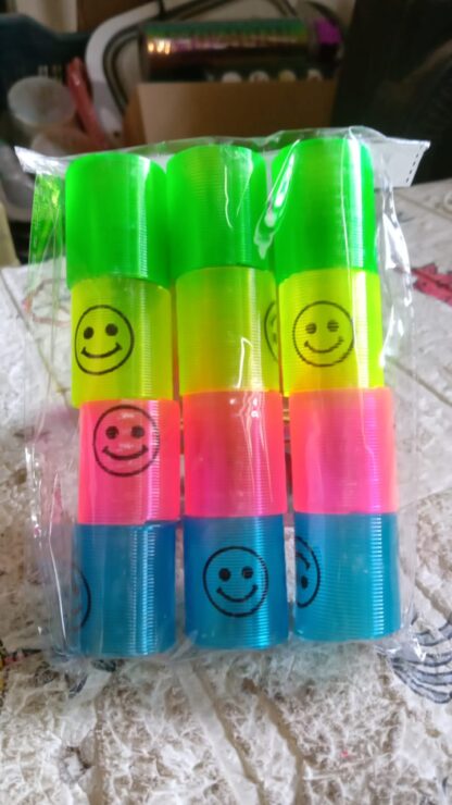 17745 Multicolor Magic Smiley Spring, Spring Toys, Slinky, Slinky Spring Toy, Toy for Kids for Birthdays, Compact and Portable Easy to Carry (12 Pcs Set) - Image 8