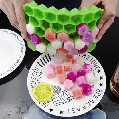 0998  Silicone Ice Cube Trays 32 Cavity Per Ice Tray [Multi color] - Image 3