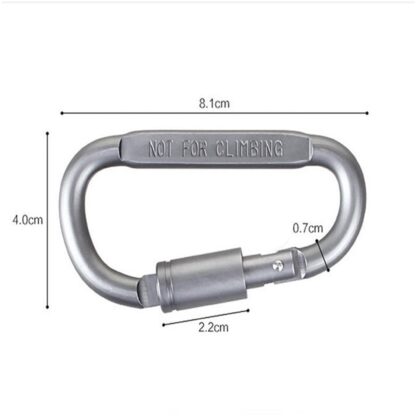 0440 Camping Equipment Aluminum Carabiner Hunting Survival Kit Lock Mountain Travel Accessories ( 1 pc ) - Image 7