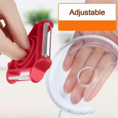 2937  3 in 1 Multi Function Three Use Rotary Hanging Round Planer Peeler and Cutter Vegetable Slicer Kitchen Tools Kitchen Gadgets - Image 6