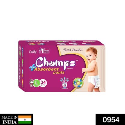 Premium Champs High Absorbent Pant Style Diaper Small, Medium and Large Size Diaper - Image 6