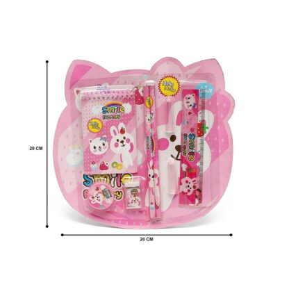 7958 8 in1 Mix Stationery Gift Set for Kids, Stationary Set Including Pencil Ruler Rubber Pencil Sharpener, Pencil Cover, School, Office Product Gift - Image 6