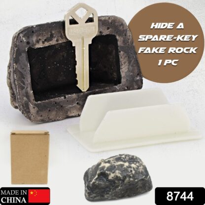 Hide a Key Outside Rock Looks Like a Real Rock - Weatherproof Rock Key Perfect for Emergencies - Fake Rock Key Hider Outside Decorative (1 Pc) - Image 3