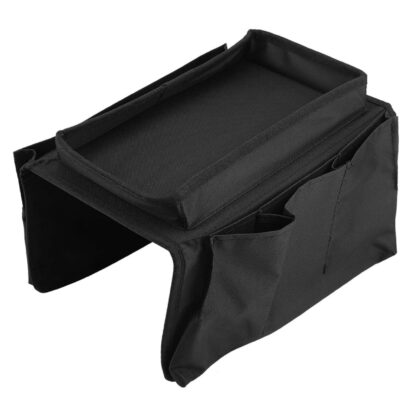 8164 Sofa Arm Rest Hanging Storage Bag, Storage Bag for Sofa Ideal for Sorting Magazines iPad Books (Black) - Image 4