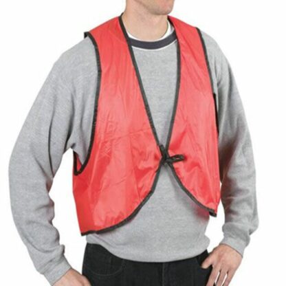 7453 Economy Safety Vest, Soft Vinyl with Tie Closure for Identifying Staff and Volunteers Adult PVC Safety Vest High Visibility for Outdoor Operator - Image 6