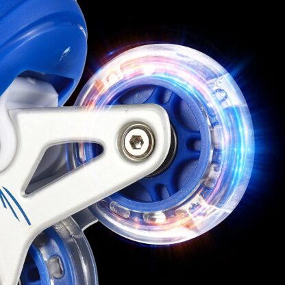 7554  Inline Skates With Led Flashing Light Wheel With Adjustable Length Skate Premium High Quality Skates Pair (Roller Skate , Skating) - Image 5