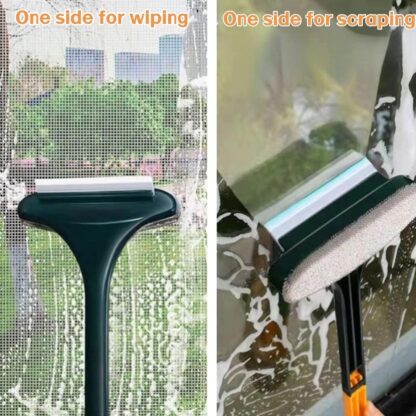 Brush 2 in 1 Mesh Cleaning Brush & Wiper with Extended Handle Window Cleaning Brush Net Cleaner,Magic Window Cleaner Brush, Window Mesh Cleaner (1 Pc) - Image 14