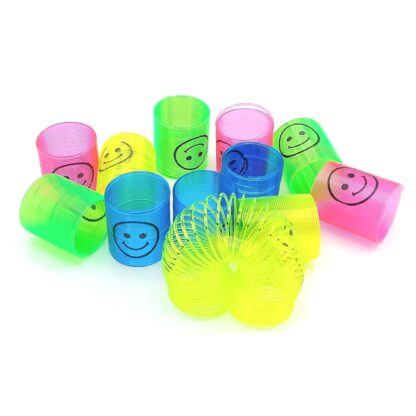 17745 Multicolor Magic Smiley Spring, Spring Toys, Slinky, Slinky Spring Toy, Toy for Kids for Birthdays, Compact and Portable Easy to Carry (12 Pcs Set) - Image 5