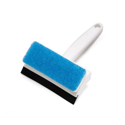 2-in-1 glass wiper with cleaning brush for easy use