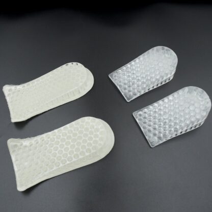 4151 2 Pairs Heel Lift Inserts Height Increase Insole Invisible Heightening Insole Sillicone 3-Layer Heel Support Insoles Height-Adjustable Shoe Pads Foot Cushion for Shoes - Image 10