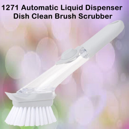 Home & Kitchen Cleaning Brushes, Scrubber, Soap Dispenser Scrub Brush for Pans Pots and Bathtub Sink (2 In 1) - Image 6