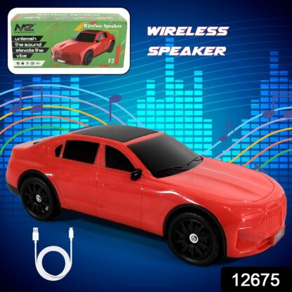 12675 Wireless Bluetooth Speaker Portable Car Shape Music Speaker Support Bluetooth, TF Card, USB, Fm Radio Function Unique Shape Car Speaker - Image 2